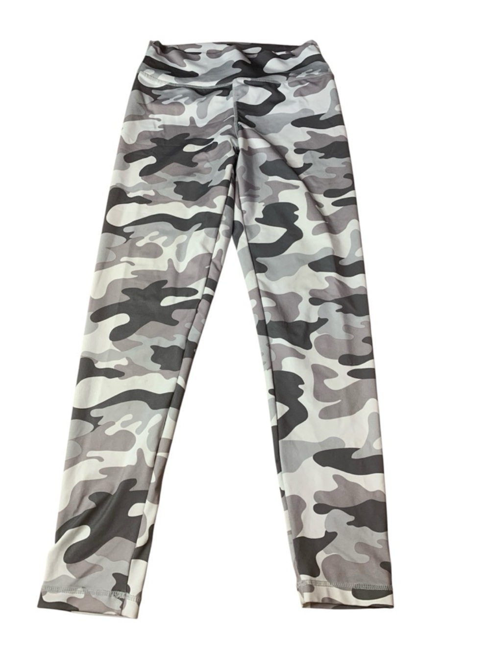 90 Degree by Reflex Grey Camo Power Leggings - Size Medium